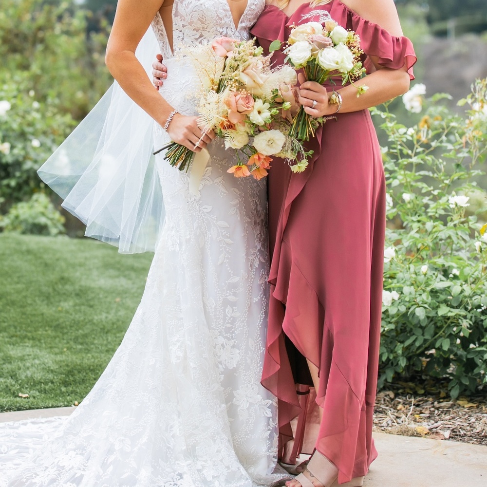 Revelry Scarlett Chiffon Dress in Rosewood